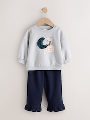 Blue Moon - Sweatshirt and Frill Trousers Set 2 Pack (3mths-7yrs) - Attēls 2 no 8