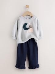 Blue Moon - Sweatshirt and Frill Trousers Set 2 Pack (3mths-7yrs) - Attēls 3 no 8