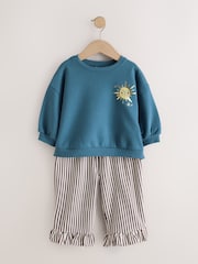 Blue Moon - Sweatshirt and Frill Trousers Set 2 Pack (3mths-7yrs) - Attēls 4 no 8