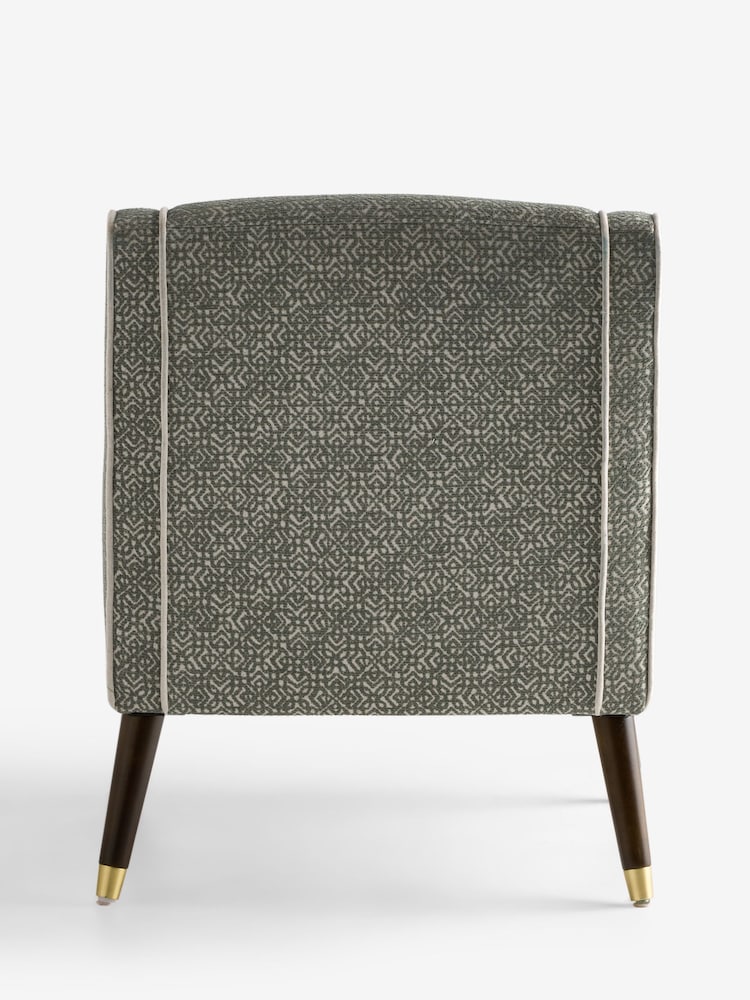 Nina Campbell Lattice Geo Sage Green Rosebury Accent Chair - Image 7 of 7 Nina Campbell Lattice Geo Sage Green Rosebury Accent Chair - Image 7 of 7