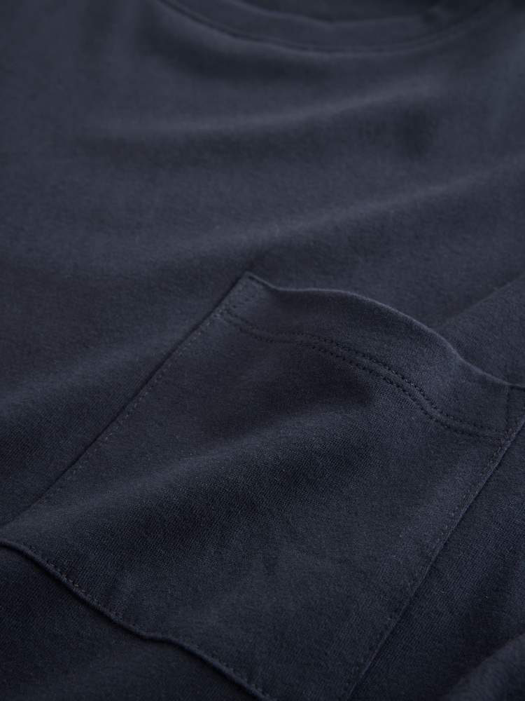 Navy/Grey Marl Short Sleeve Jersey Pyjamas Set - Image 12 of 12