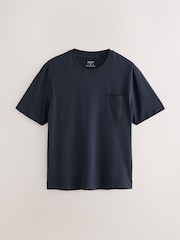 Navy/Grey Marl Short Sleeve Jersey Pyjamas Set - Image 9 of 12