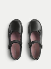 Start-Rite Black Ribbon Rip-Tape Single Bar Smart Bow Detailed School Shoes - Image 2 of 6