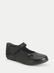 Start-Rite Black Ribbon Rip-Tape Single Bar Smart Bow Detailed School Shoes - Image 3 of 6