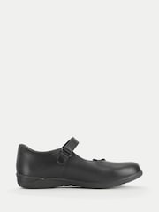 Start-Rite Black Ribbon Rip-Tape Single Bar Smart Bow Detailed School Shoes - Image 4 of 6