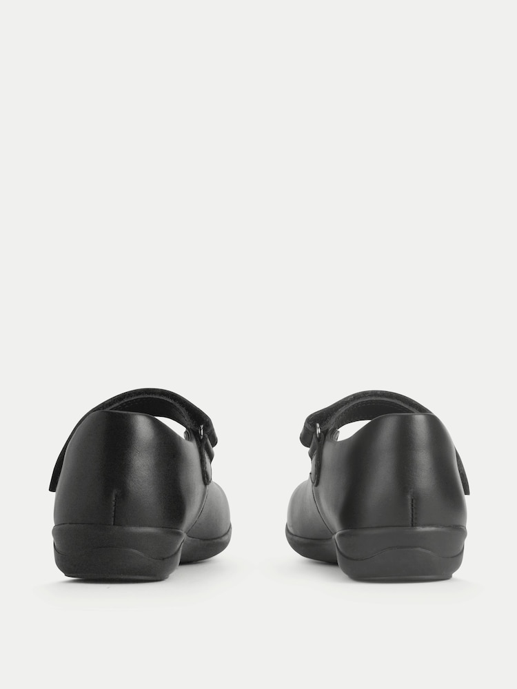 Start-Rite Black Ribbon Rip-Tape Single Bar Smart Bow Detailed School Shoes - Image 6 of 6 Start-Rite Black Ribbon Rip-Tape Single Bar Smart Bow Detailed School Shoes - Image 6 of 6