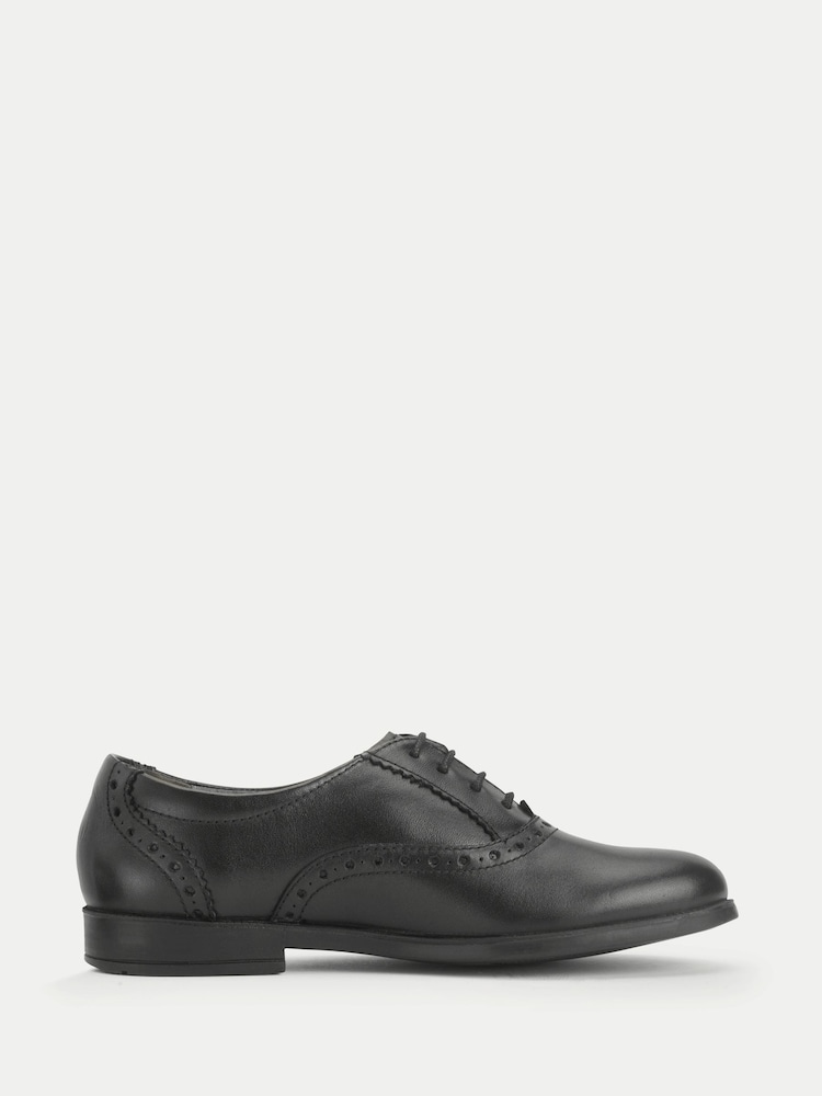Start-Rite Black Leather Standard Fit Hermione Patent Lace-Up Oxford Style Closed Shoes - Image 2 of 6