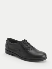 Start-Rite Black Leather Standard Fit Hermione Patent Lace-Up Oxford Style Closed Shoes - Image 3 of 6
