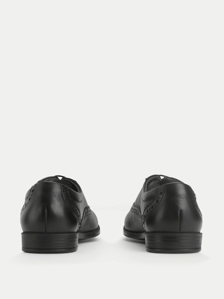 Start-Rite Black Leather Standard Fit Hermione Patent Lace-Up Oxford Style Closed Shoes - Image 6 of 6