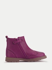 Start Rite Red Patent Leather Zip-Up Chelsea Boots - Image 2 of 6