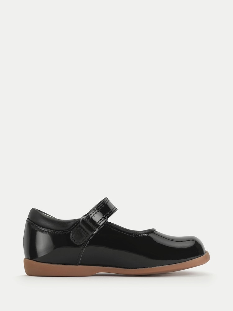 Start-Rite Black Slide Mary-Jane Smart Rip-Tape First Walking Shoes - Image 1 of 5