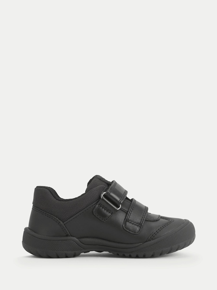 Start-Rite Black Action Double Rip-Tape Scuff-Resistant Kids School Shoes - Image 2 of 6 Start-Rite Black Action Double Rip-Tape Scuff-Resistant Kids School Shoes - Image 2 of 6