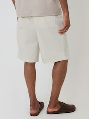 Threadbare Cream Baggy Denim Shorts - Image 3 of 4