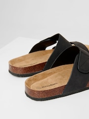 Threadbare Black Faux Suede Two Strap Sandals - Image 3 of 4