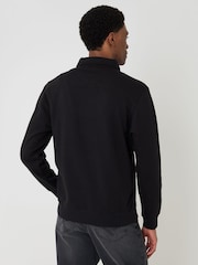 Threadbare Black Quarter Zip Collared Sweatshirt - Image 2 of 4