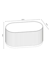 Light Grey Valencia Mango Wood Large Coffee Table - Image 4 of 7