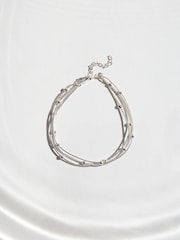 Silver Tone Stainless Steel Waterproof Layered Ball Bracelet - Image 1 of 3