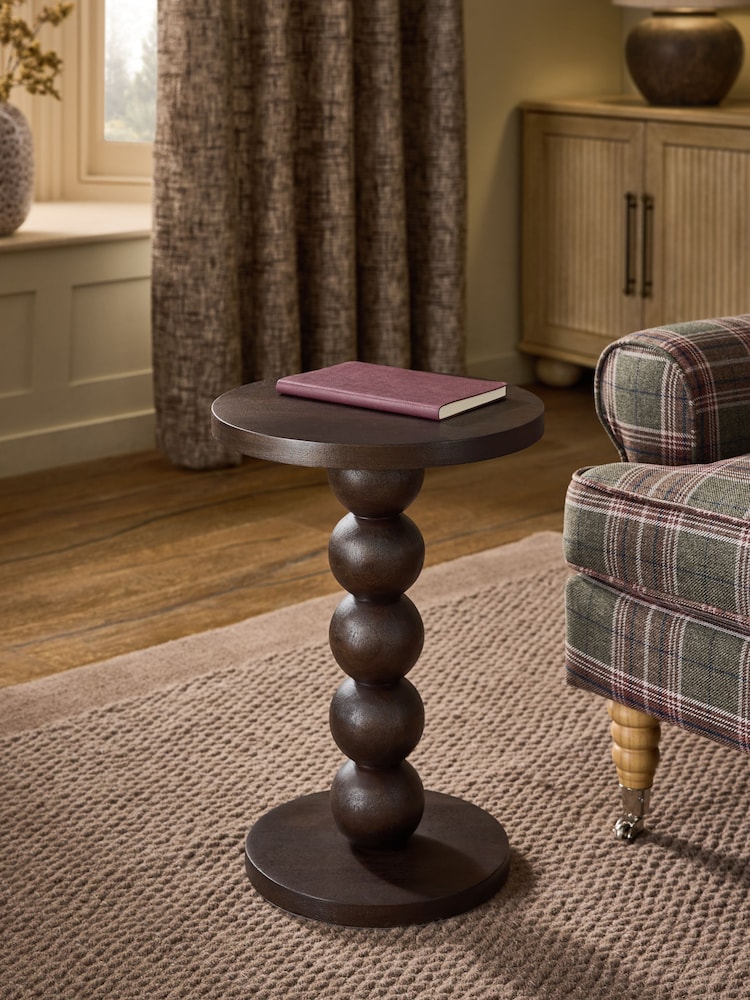 Black Bobbin Solid Mango Wood Side Table - Image 1 of 4