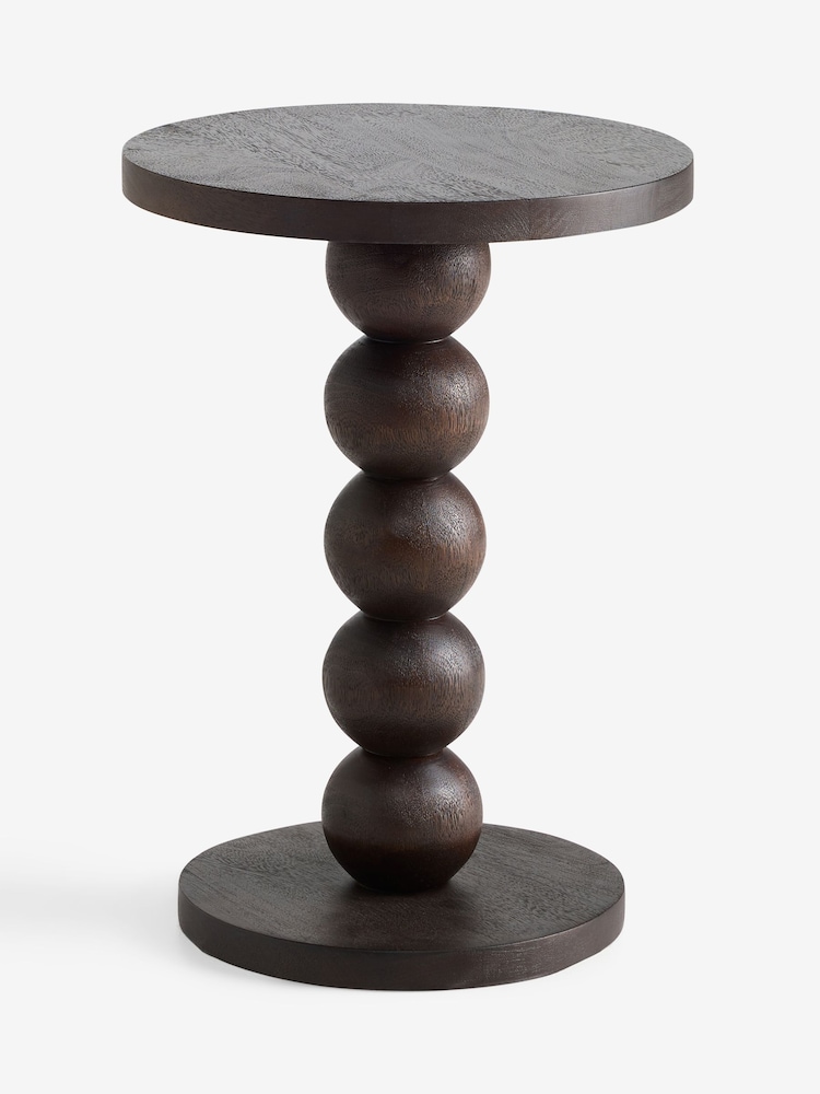 Black Bobbin Solid Mango Wood Side Table - Image 2 of 4