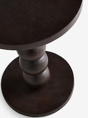 Black Bobbin Solid Mango Wood Side Table - Image 3 of 4