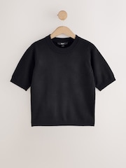 Itim - Supersoft Short Sleeve Knitted Jumper - Larawan 1 ng 3