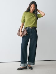 Green Supersoft Short Sleeve Knitted Jumper - Image 2 of 7