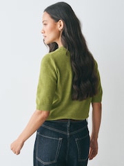 Green Supersoft Short Sleeve Knitted Jumper - Image 3 of 7