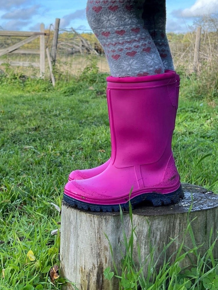 Pink - Start Rite Mudbuster Chunky Pull On Study Wellies with Elasticated Top - Bild 1 von 4 Pink - Start Rite Mudbuster Chunky Pull On Study Wellies with Elasticated Top - Bild 1 von 4
