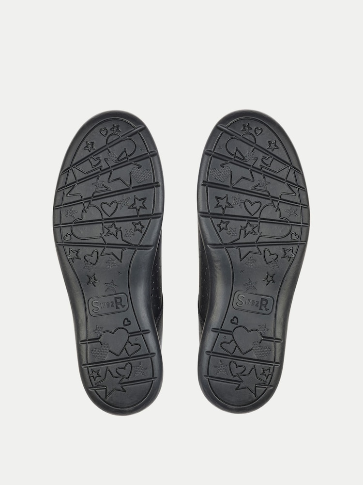 Start-Rite Black Wish Mary-Jane rip-tape floral applique school shoes - Image 6 of 6 Start-Rite Black Wish Mary-Jane rip-tape floral applique school shoes - Image 6 of 6