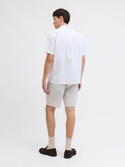 Gris - JACK & JONES Regular Fit Linen Blend Shorts - Imagen 3 de 5