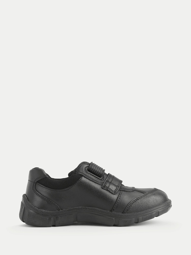 Start-Rite Black Luke Rip-Tape Closed Leather Primary School Shoes - Image 1 of 6 Start-Rite Black Luke Rip-Tape Closed Leather Primary School Shoes - Image 1 of 6