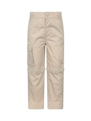 Mountain Warehouse Cream Active Kids Quick Drying Zip Off Trousers - Image 1 of 7