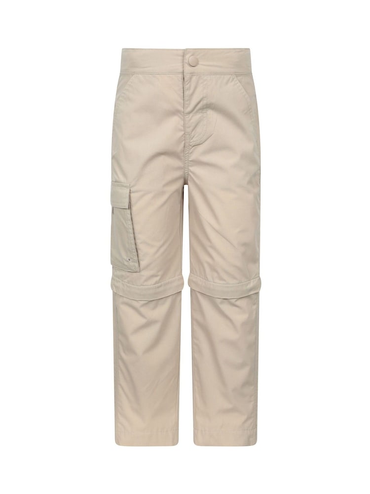 Mountain Warehouse Cream Active Kids Quick Drying Zip Off Trousers - Image 1 of 7