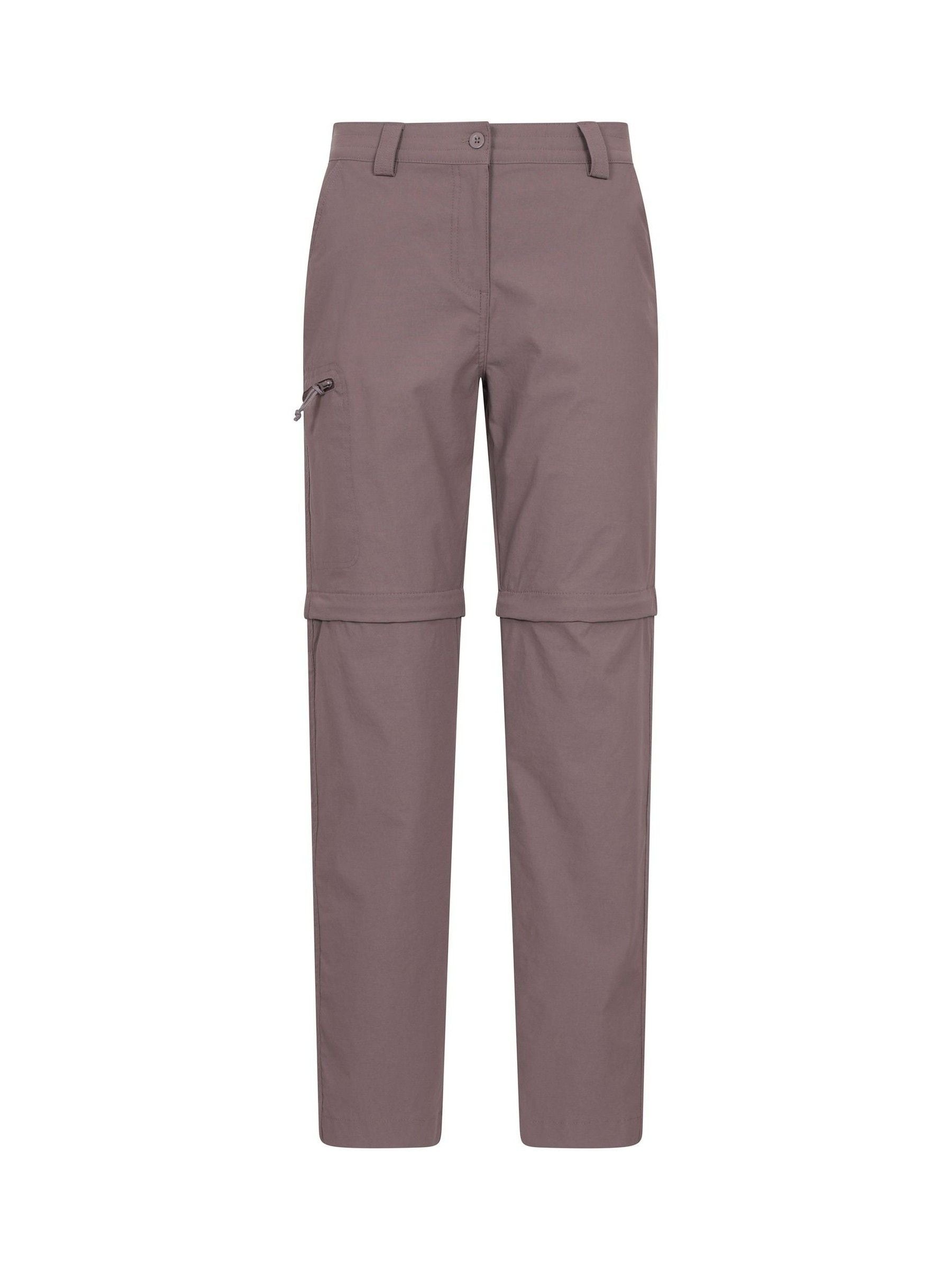 Mountain Warehouse Women's Brown 'Hiker Stretch' Zip Uv Protection Comfy Trousers In | Size: 18 - Image 3