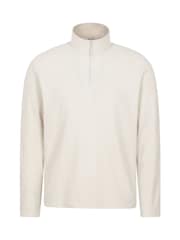 Mountain Warehouse Cream Camber II Mens Half-Zip Fleece - Image 1 of 4