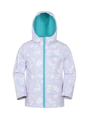Mountain Warehouse White Exodus Kids Printed Water-Resistant Softshell Jacket - Image 1 of 3