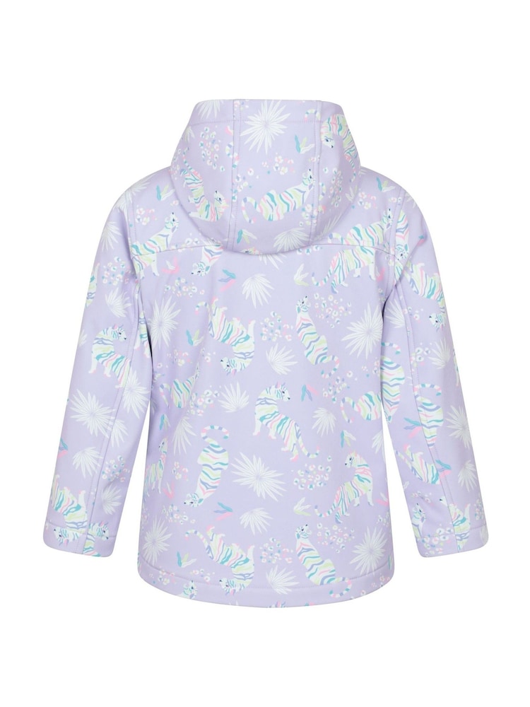 Mountain Warehouse White Exodus Kids Printed Water-Resistant Softshell Jacket - Image 2 of 3 Mountain Warehouse White Exodus Kids Printed Water-Resistant Softshell Jacket - Image 2 of 3