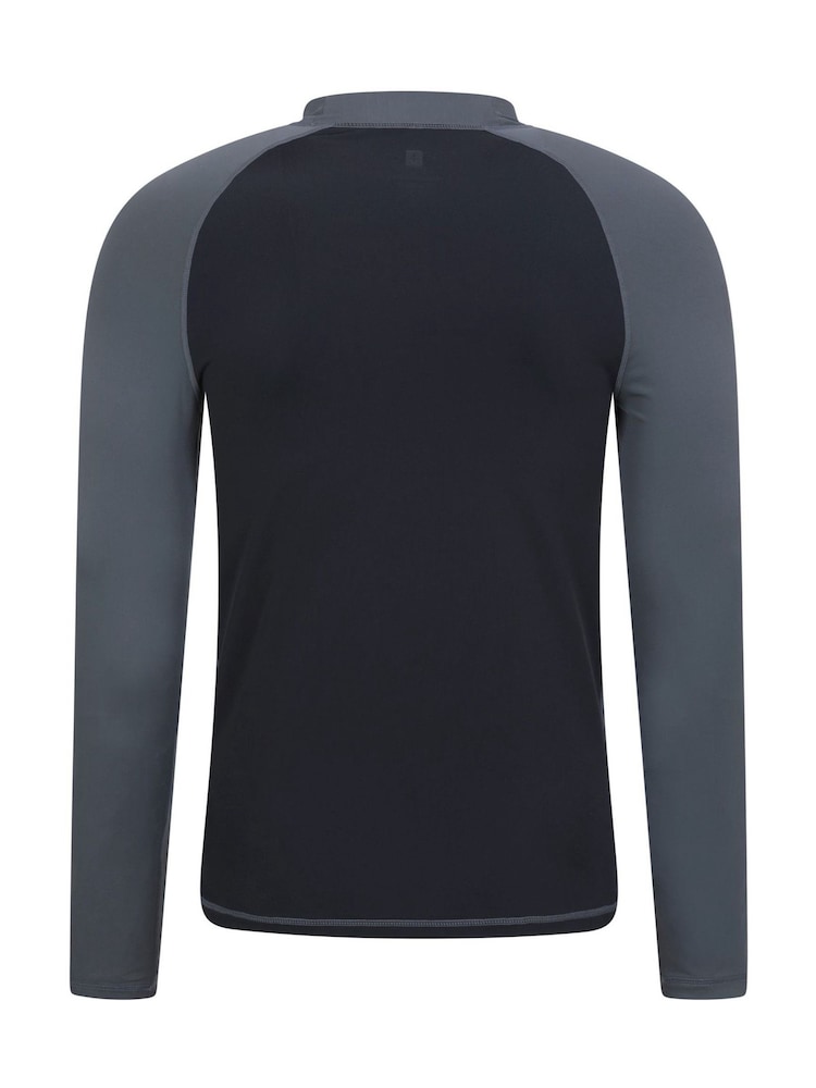 Mountain Warehouse Black Mens Quick Drying Long Sleeve Rash Vest - Image 2 of 4 Mountain Warehouse Black Mens Quick Drying Long Sleeve Rash Vest - Image 2 of 4
