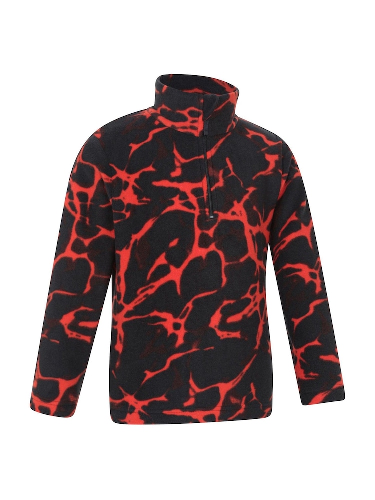 Mountain Warehouse Red/Black Pursuit Printed Kids Half-Zip Fleece - Image 2 of 5