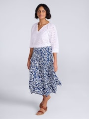 Mountain Warehouse White Malaga Broderie Womens Sleeve Shirt - Image 2 of 4