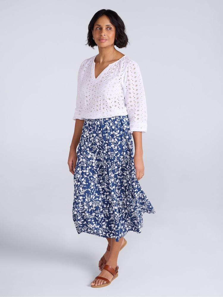 Mountain Warehouse White Malaga Broderie Womens Sleeve Shirt - Image 2 of 4