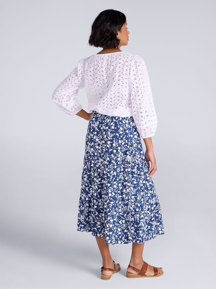 Mountain Warehouse White Malaga Broderie Womens Sleeve Shirt - Image 4 of 4