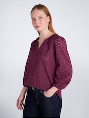 Chemise Mountain Warehouse Blend femme à manches 3/4 Broderie - Image 1 de 4