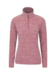 Mountain Warehouse Peach Pink Snowdon Melange Fleece - Image 1 of 5