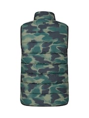 Mountain Warehouse Green Rocko Kids Water-Resistant Printed Padded Gilet - Image 3 of 6