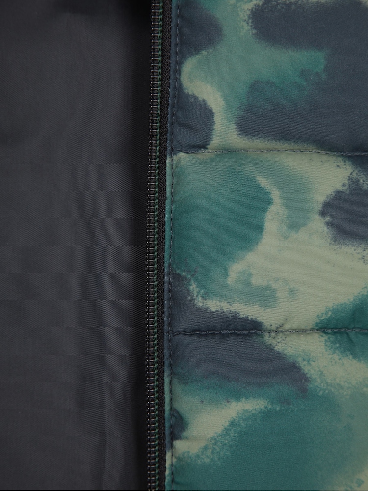 Mountain Warehouse Green Rocko Kids Water-Resistant Printed Padded Gilet - Image 6 of 6