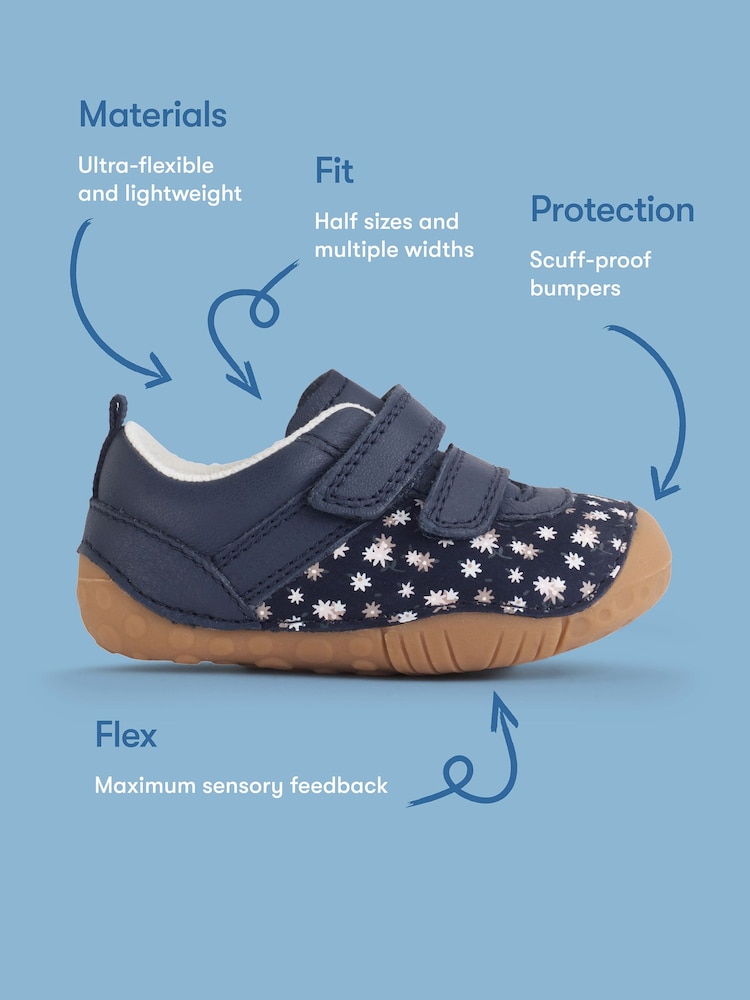 Start-Rite Little Smile Rip-Tape Barefoot Friendly Closed Patterned Baby Pre-Walker Shoes - Slika 8 od 8 Start-Rite Little Smile Rip-Tape Barefoot Friendly Closed Patterned Baby Pre-Walker Shoes - Slika 8 od 8