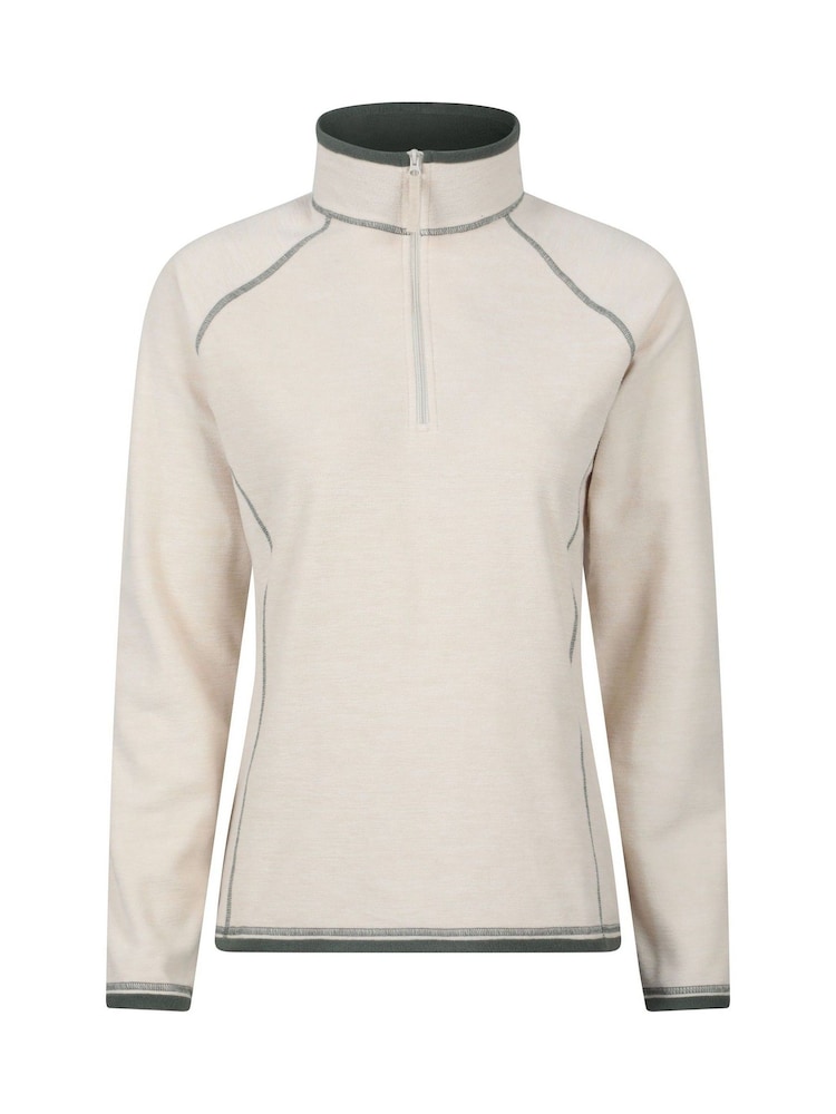 Mountain Warehouse Cream Montana Half Zip Fleece - Image 1 of 5 Mountain Warehouse Cream Montana Half Zip Fleece - Image 1 of 5
