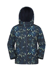 Mountain Warehouse Navy Blue Exodus Kids Printed Water-Resistant Softshell Jacket - Image 1 of 4