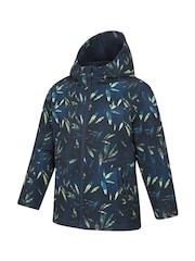 Mountain Warehouse Navy Blue Exodus Kids Printed Water-Resistant Softshell Jacket - Image 3 of 4